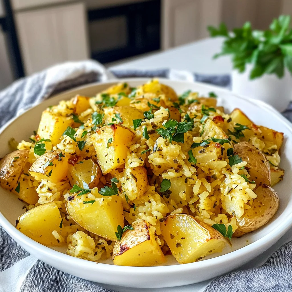 Roasted Herb Potato Rice Mix for Quick Meals